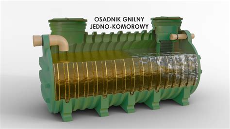 przekrój zbiornika opryskiwacza z oznaczeniem komór