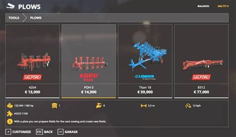 Schemat porównujący orkę i kultywację w Farming Simulator 19