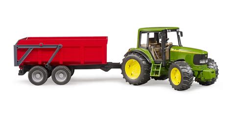 zdjęcie ciągnika John Deere 6920 BRUDER z podłączoną wywrotką