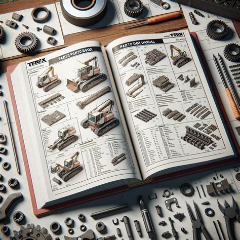 Infographic or schema showing various types of Terex parts