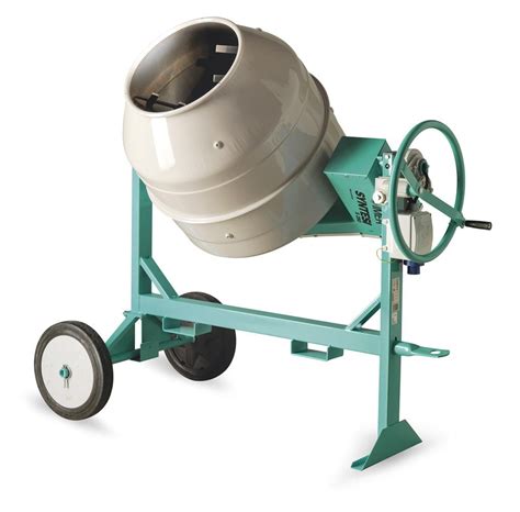 Schemat budowy betoniarki Imer Syntesi 250 E z zaznaczonymi kluczowymi elementami: silnik, bęben, konstrukcja nośna.