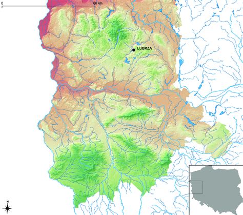 Map showing service points for Yanmar and Kubota in the Lubuskie Voivodeship