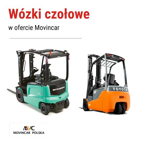 Zdjęcie różnych typów wózków widłowych dostępnych w ofercie Movincar