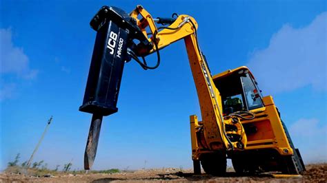 Thematic photo of a JCB hydraulic hammer in action