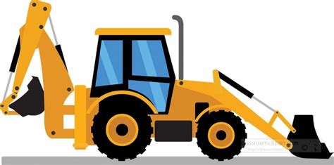 Graphic showing a JCB backhoe loader with forks