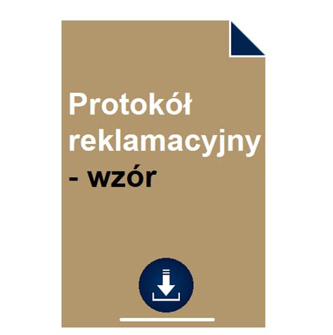 Wzór protokołu reklamacyjnego (formularz)