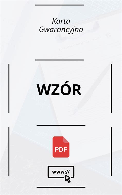 Karta gwarancyjna - przykład