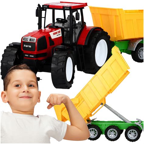 Traktor dla dzieci z przyczepą i ładowaczem