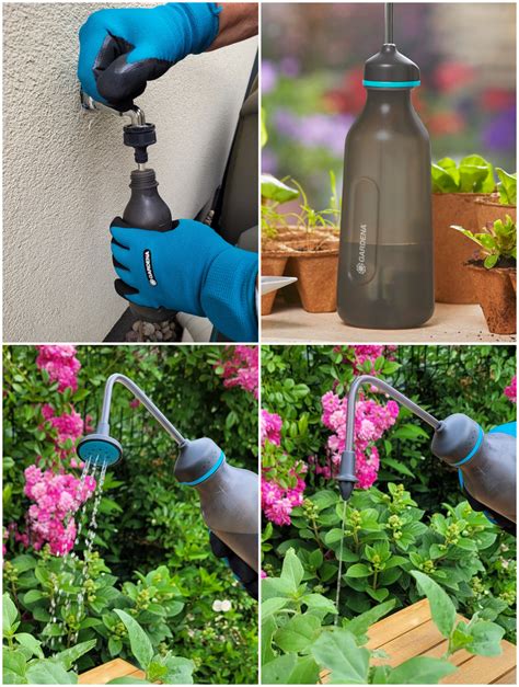 Opryskiwacz do rozsad GARDENA z widocznymi końcówkami