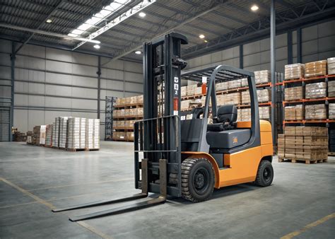 Thematic photo of a forklift working in a warehouse