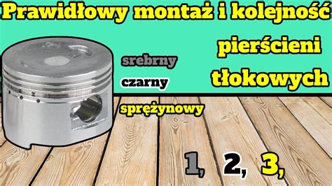 Schemat rozmieszczenia pierścieni na tłoku