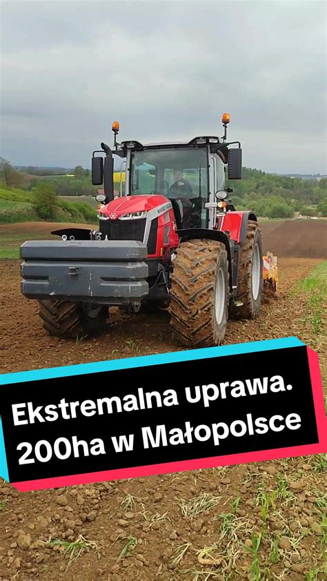 Ilustracja ciągnika Massey-Ferguson serii 3600 w pracy w sadzie