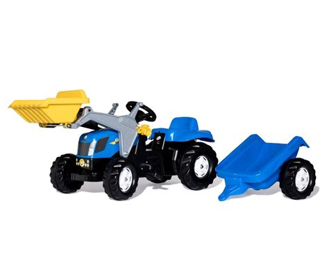 Traktor Rolly Kid New Holland z łyżką i przyczepą