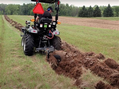 Thematic photo of the Holida WMX650 mini single-axle tractor with attached plow
