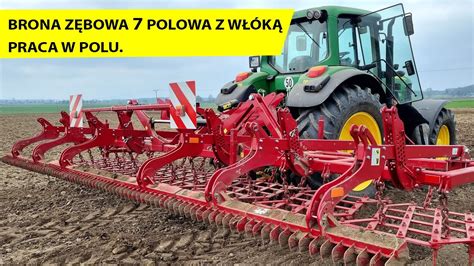 Animacja przedstawiająca pracę brony wirnikowej na polu