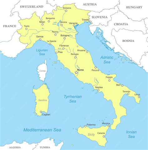 Mapa Włoch z zaznaczoną Santa Lucia di Piave
