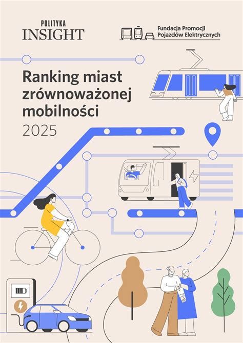 Infografika przedstawiająca koncepcje inteligentnych miast i zrównoważonej mobilności