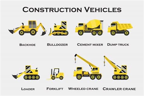 Illustration of JCB construction vehicles with children characters from the book
