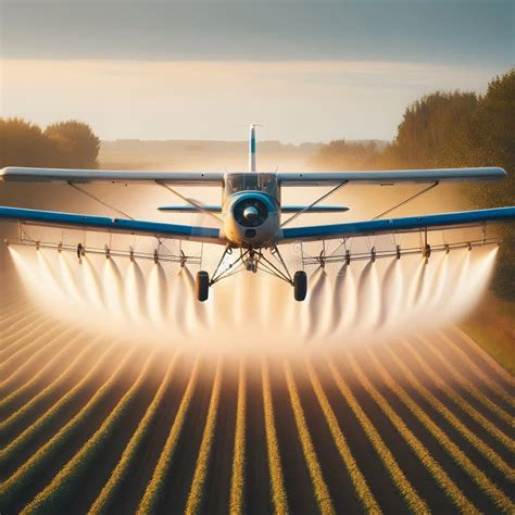 Thematic photo of agricultural aircraft over fields