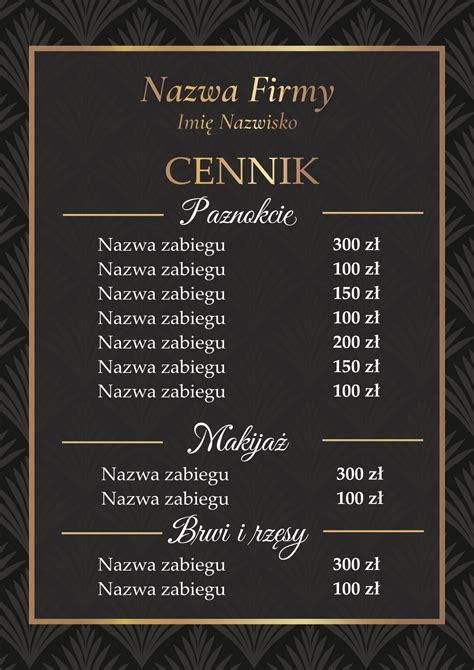 Infografika przedstawiająca przykładowy cennik usług koparko-ładowarką