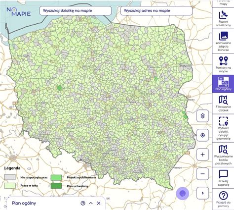 Infografika przedstawiająca rozkład ogłoszeń ciągników w regionie, z podziałem na miejscowości i daty odświeżenia.