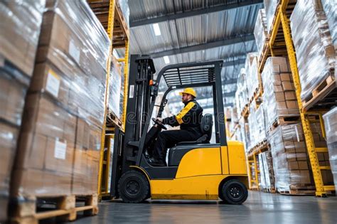 Thematic photo of a forklift operating in a warehouse