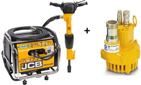 Zestaw hydrauliczny JCB Beaver i młot HM25 w akcji
