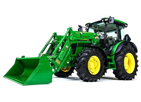 Thematic photo of a John Deere tractor with a front loader