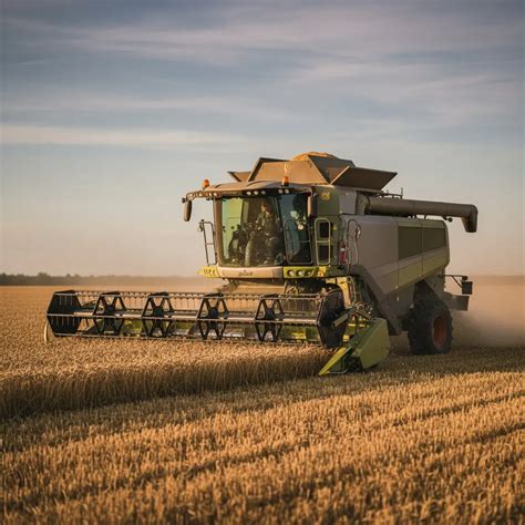 Zmodernizowany kombajn zbożowy podczas pracy na polu