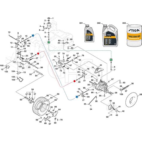 Technical diagram of the Stiga TM 60 engine