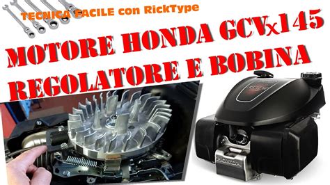 Schemat silnika Honda GCVx145 OHV z zaznaczonymi kluczowymi elementami technologii Autochoke i OHV.