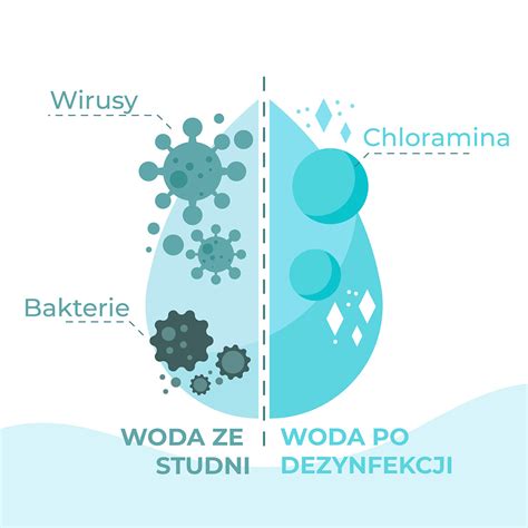 Infografika porównująca różne metody dezynfekcji studni