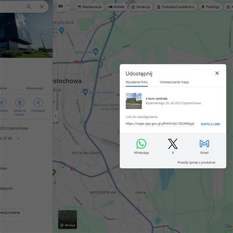 Mapa z lokalizacją maszyn budowlanych w czasie rzeczywistym