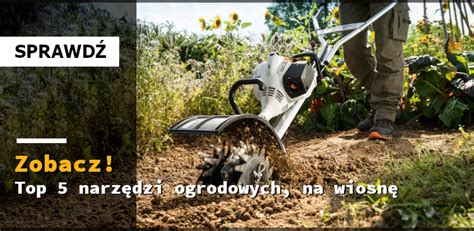 Ilustracja przedstawiająca pracę glebogryzarki na wiosnę w ogrodzie