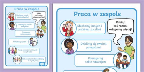 Infografika: Zasady pracy zespołowej Boba Budowniczego