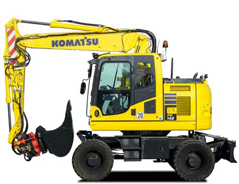 Komatsu PW148-10 excavator at work