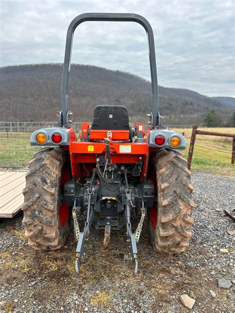 The Kioti DK35 tractor working in a field