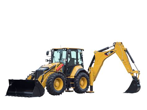 Caterpillar 444F2 w akcji, z widocznym wysięgnikiem i ładowarką