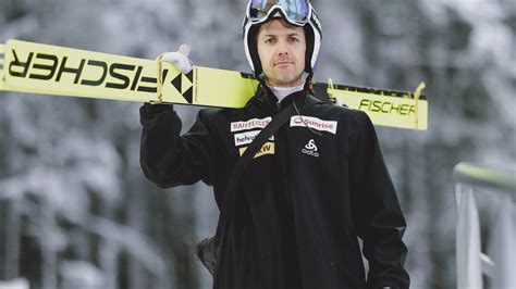 Simon Ammann w akcji, skok narciarski