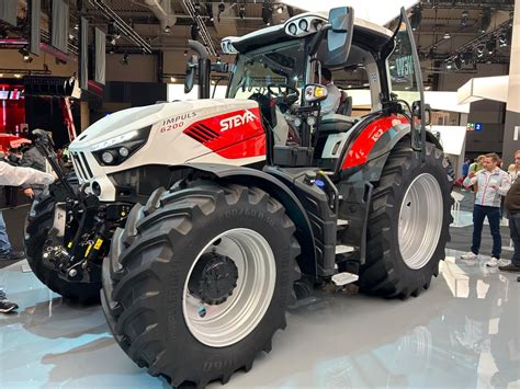 Promotional photo of Steyr Impuls tractor showcasing its new design