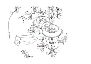 Schemat rozmieszczenia kluczowych elementów traktorka McCulloch Obi