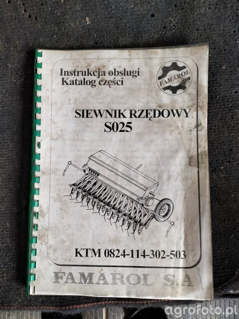 Zdjęcie przeglądu elementów roboczych siewnika