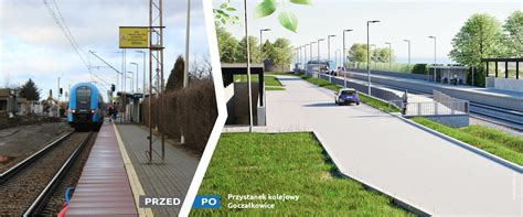 Wizualizacja lub zdjęcie z budowy nowego przystanku kolejowego Poznań Suchy Las