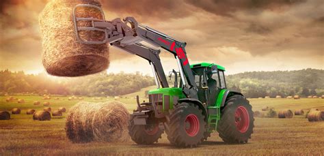 Thematic photo of Stoll front loaders at work in the field
