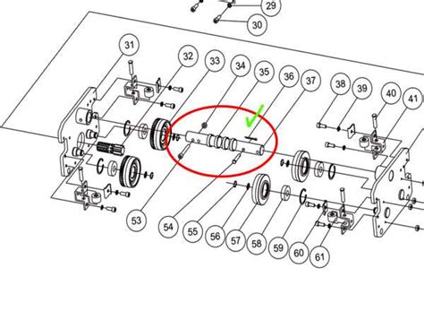 Cross-section diagram of a KUHN rotary harrow drive unit