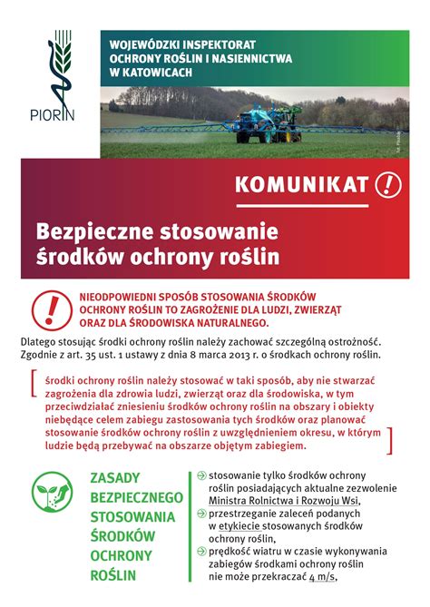 Zasady bezpiecznego stosowania środków ochrony roślin