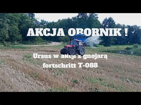 Fortschritt T-088 w akcji, rozrzucający obornik