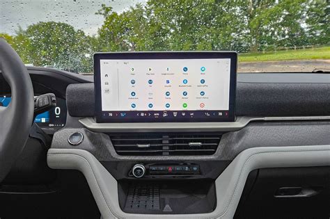 Interior of the Ford F-MAX cabin, focusing on the digital dashboard and infotainment screen.