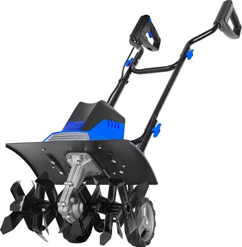 Thematic photo of an electric tiller being used in a garden