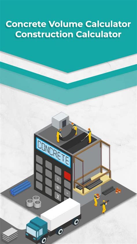 Screenshot of a concrete volume calculator interface